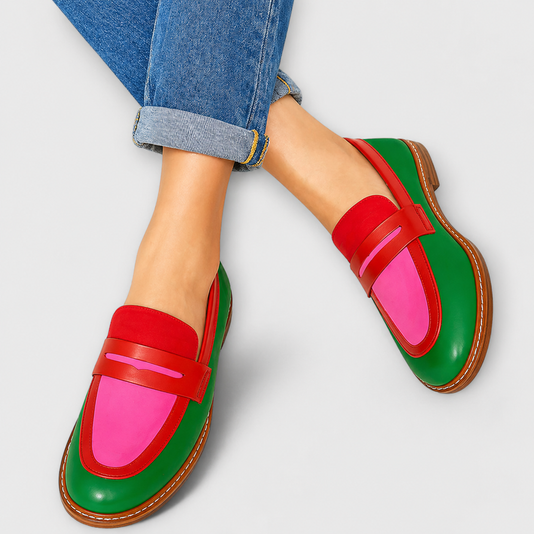 Nyla™ | Mocasines Casual a Contraste